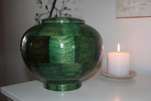 Green Peony Irish Urn