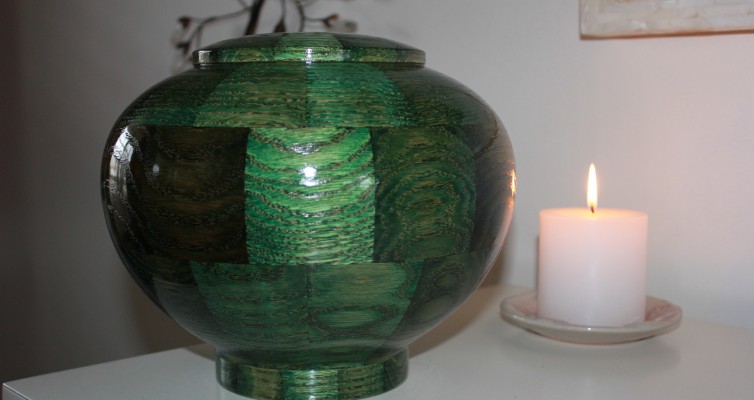 Green Peony Irish Urn