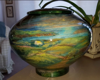 Hand-Painted Custom Urn