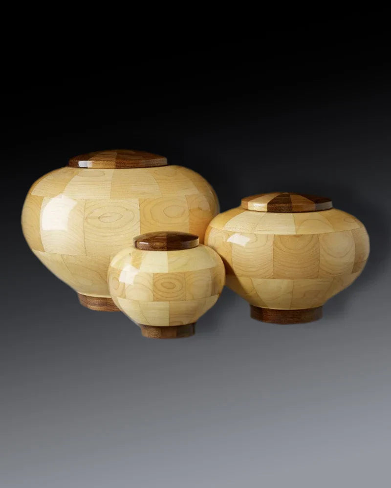 Handcrafted Wood Urns