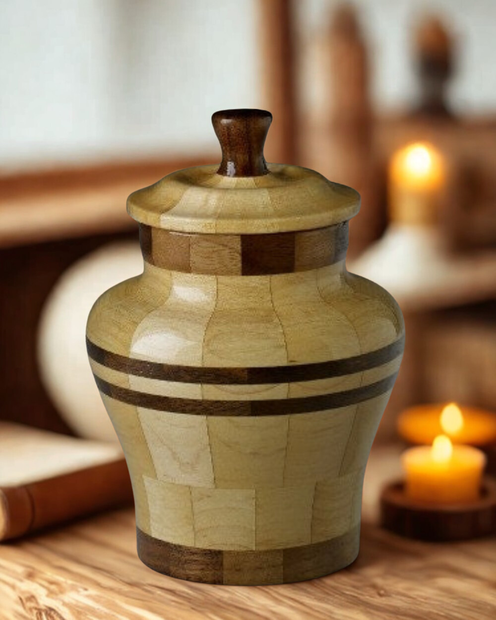 Peace Custom Wooden Pet Cremation Urn