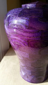 Purple Lily Custom Wooden Cremation Urn
