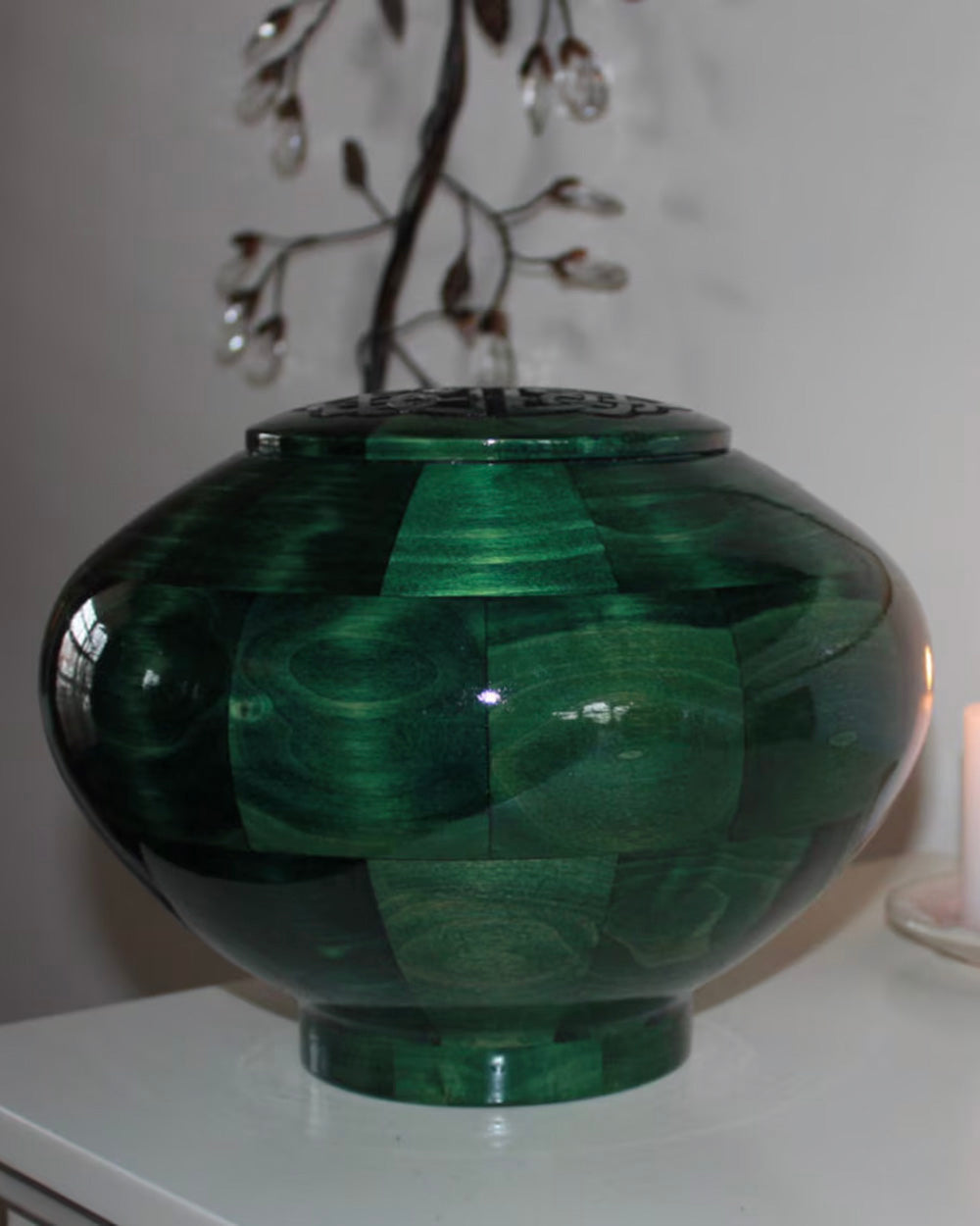 Green Irish Celtic Knot Cremation Urn