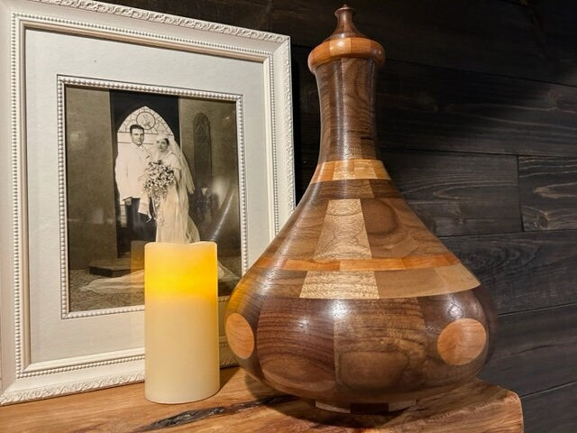 Genie Bottle Custom Wooden Cremation Urn