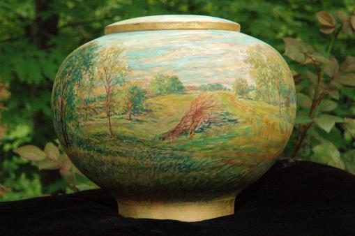 Hand-Painted Urn