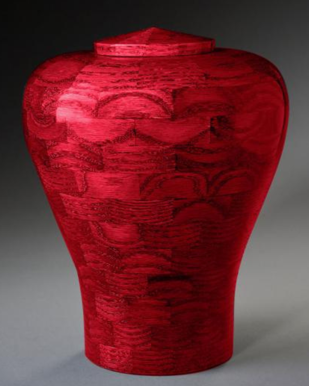 Pink Lily Custom Wooden Cremation Urn