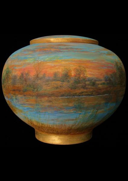 Hand-Painted Urn